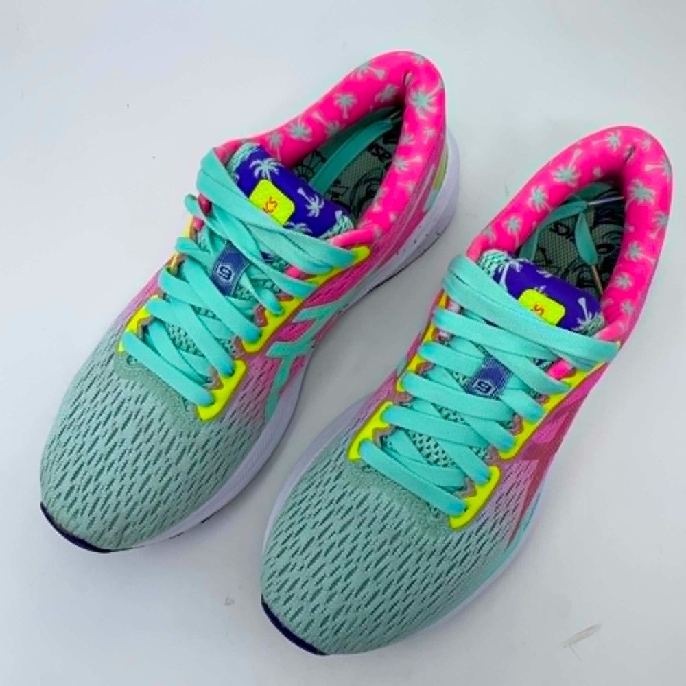ASICS GT-1000 9 Tokyo Running Shoes Womens US 8 Retro Tropical Palm FlyteFoam - Picture 6 of 12